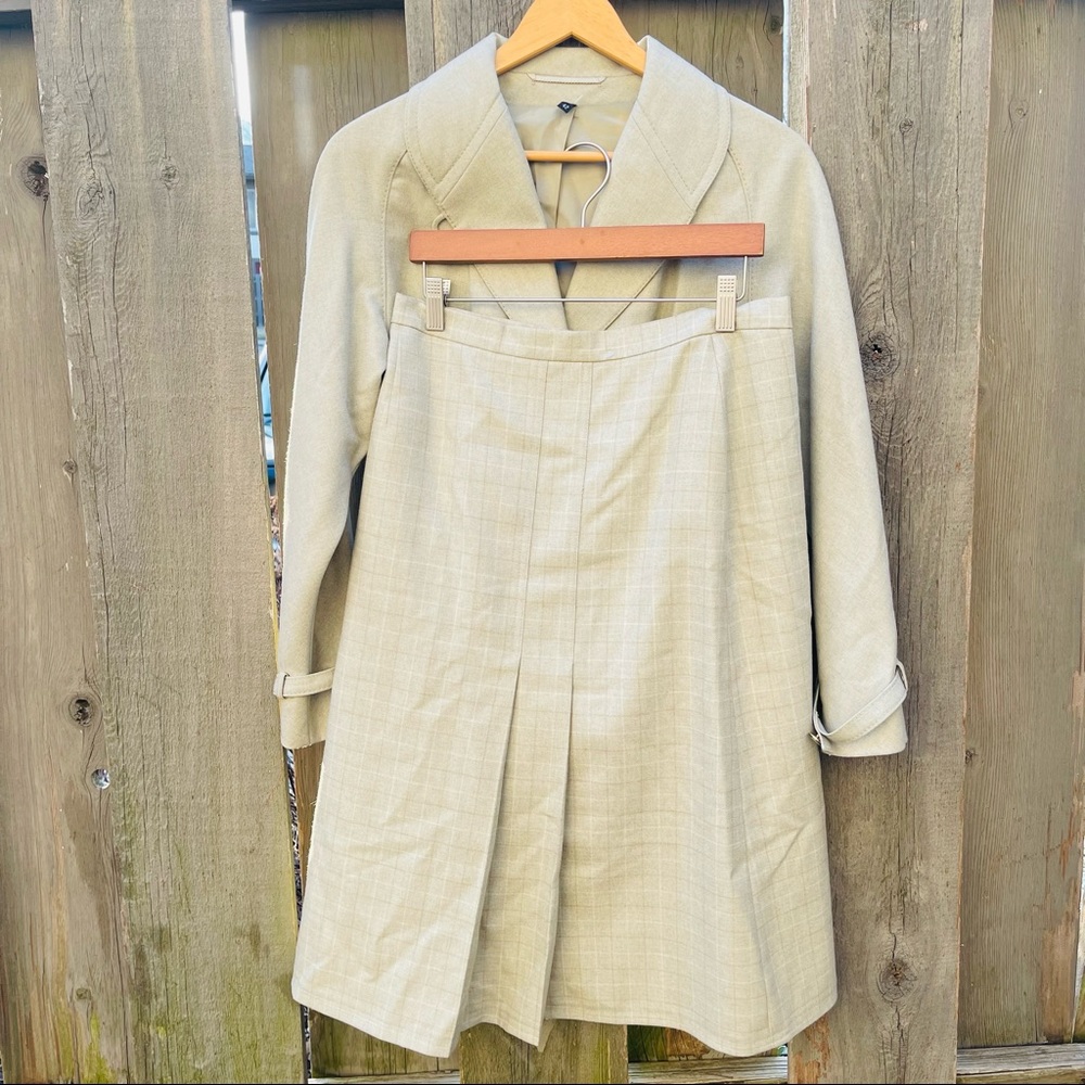 Vintage Suit Your Sixth Sense Wool Blazer & Skirt.